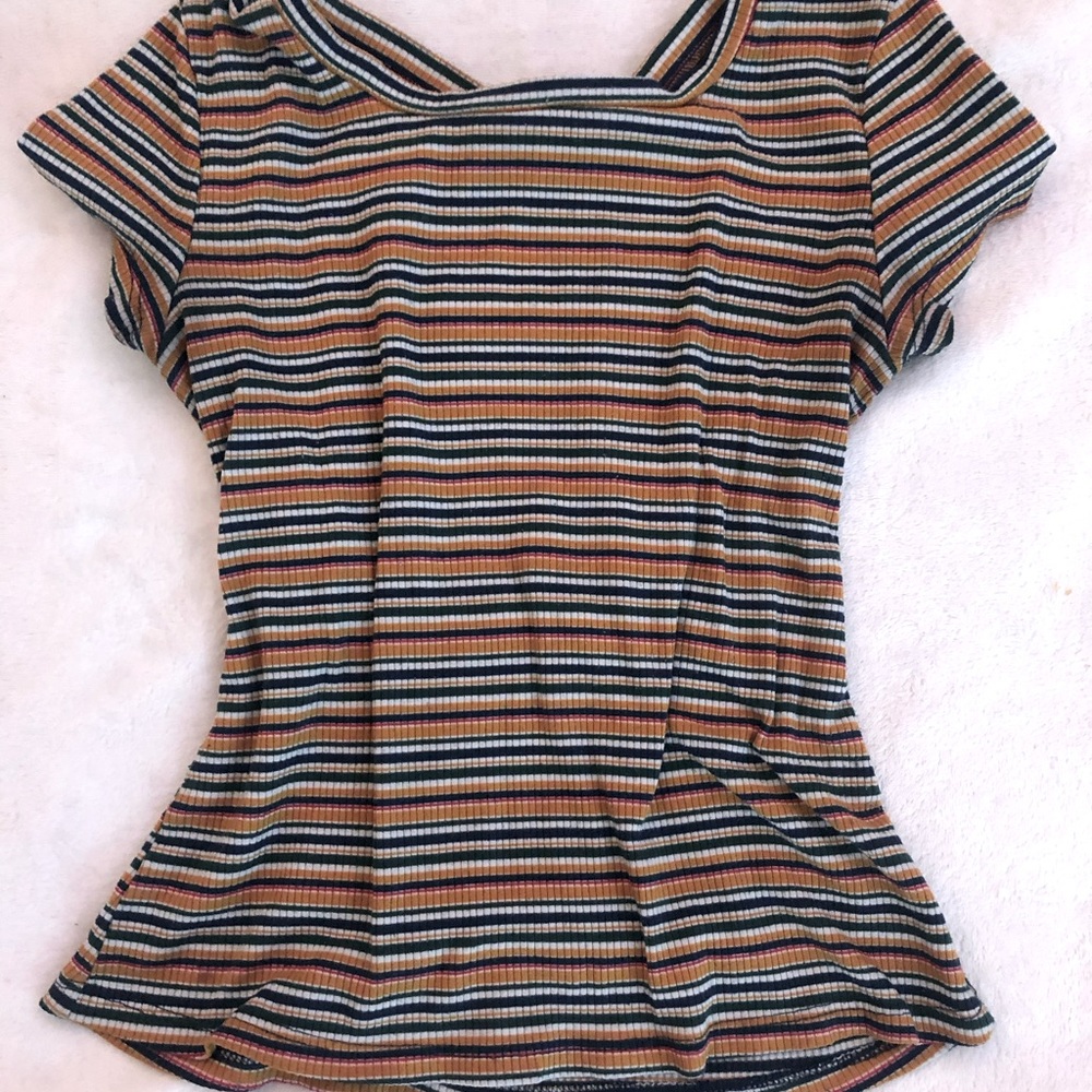 striped 90s full length shirt